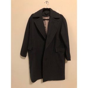 Long oversized charcoal coat